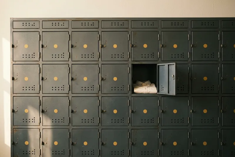 Cacifos de engomadoria com portas numeradas